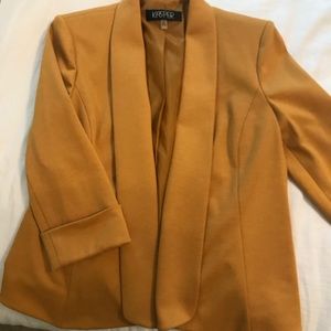 Jasper saffron open front blazer